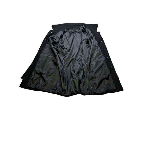 Blanc Noir coat jacket women’s Large black wool blend 4 button collared - Picture 10 of 13